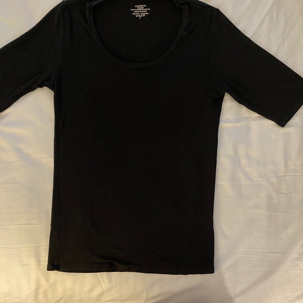 Majestic Paris elbow length sleeve T shirt size 3